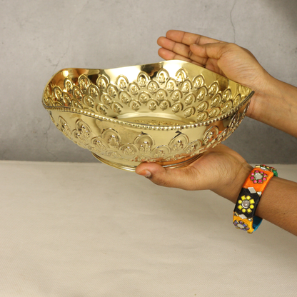 Brass Deep Bowl Fancy (Pital Deepak Katori Sundar)