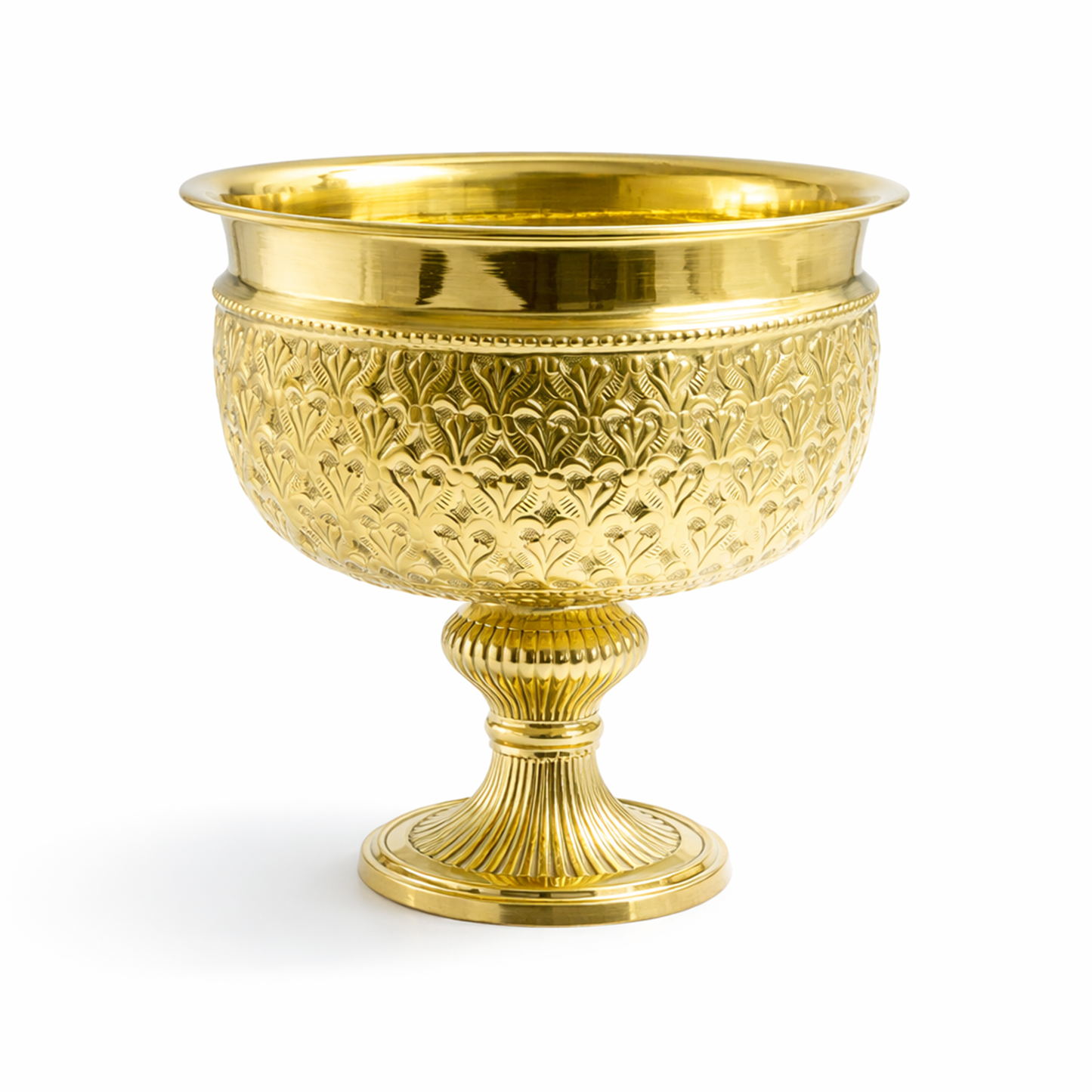 Brass Urli Bowl with Stand Planter for Decoration-Bowl Dana Size 8