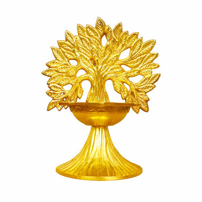 Brass Kalp Tree Diya (Karpagavircha Diya) (Pital Kalpa Vriksh Deepak)