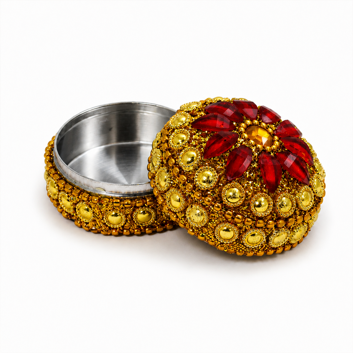 Multi color stone kumkum  size-2 Pack of 8