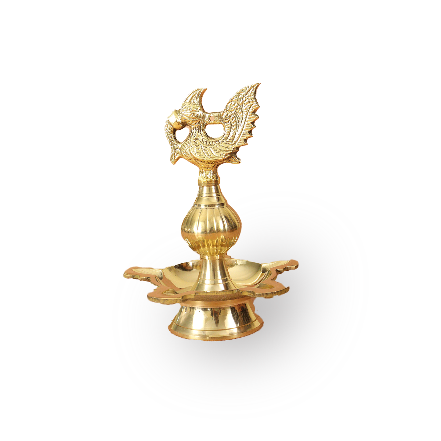Brass peacock hanging diya