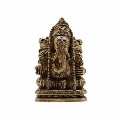 Fiber Resin vinayagar antik  Gold