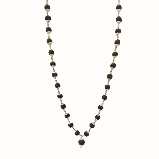 Karungali Silver Gs malai 8mm