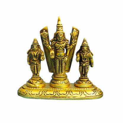 Brass Devi Namah Perumal Statue (Pital Lakshmi Vishnu Murti)