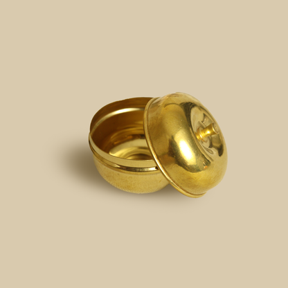 Brass Apple Kumkum Holder