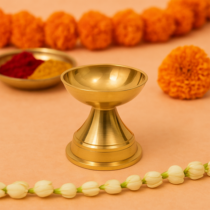 Brass Nitya Akhand Narayan Diya| Deepam Kundulu Jyot Oil Lamp