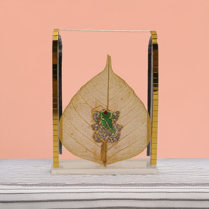 Acrylic Leaf Ganesha Murti-Small (Acrylic Patta Vinayak Murti Chota)