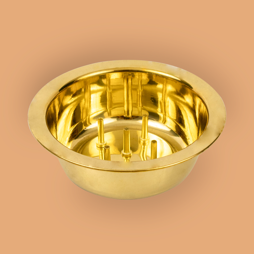 Buy Brass Bathi Stand Holder - Elegant & Functional – Pujalane