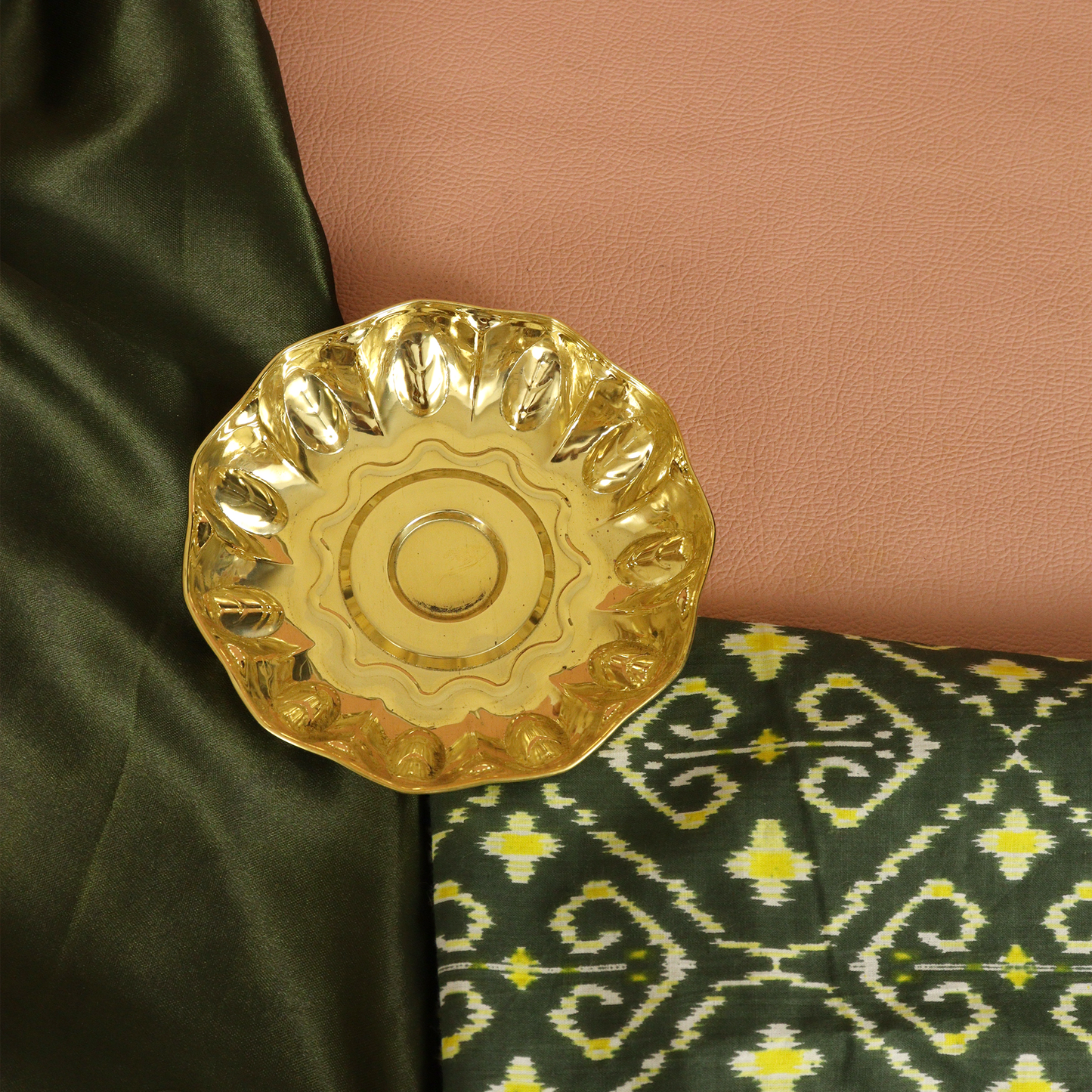 Brass Pushpam Plate Puja Thali
