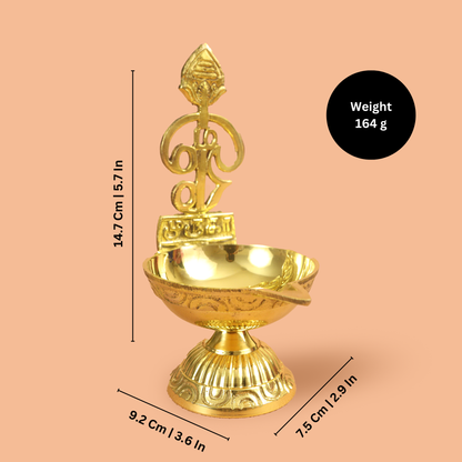 Brass OM vel Murugan Diya