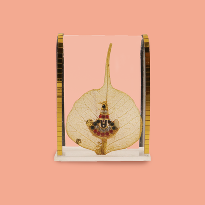 Acrylic Leaf Perumal Murti - Big (Acrylic Patta Vishnu Murti Bada)