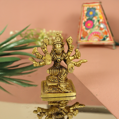 Premium Diya + Idol Combo (Ashada Navarathri 2025 Special) (Pital Deepak Murti Set)