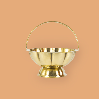 Brass Flower Basket for Pooja-Lotus Leaf