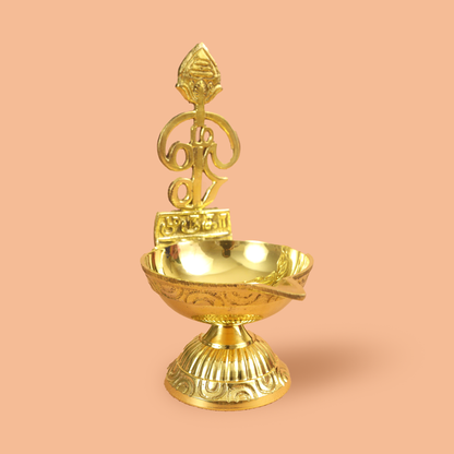 Brass OM vel Murugan Diya
