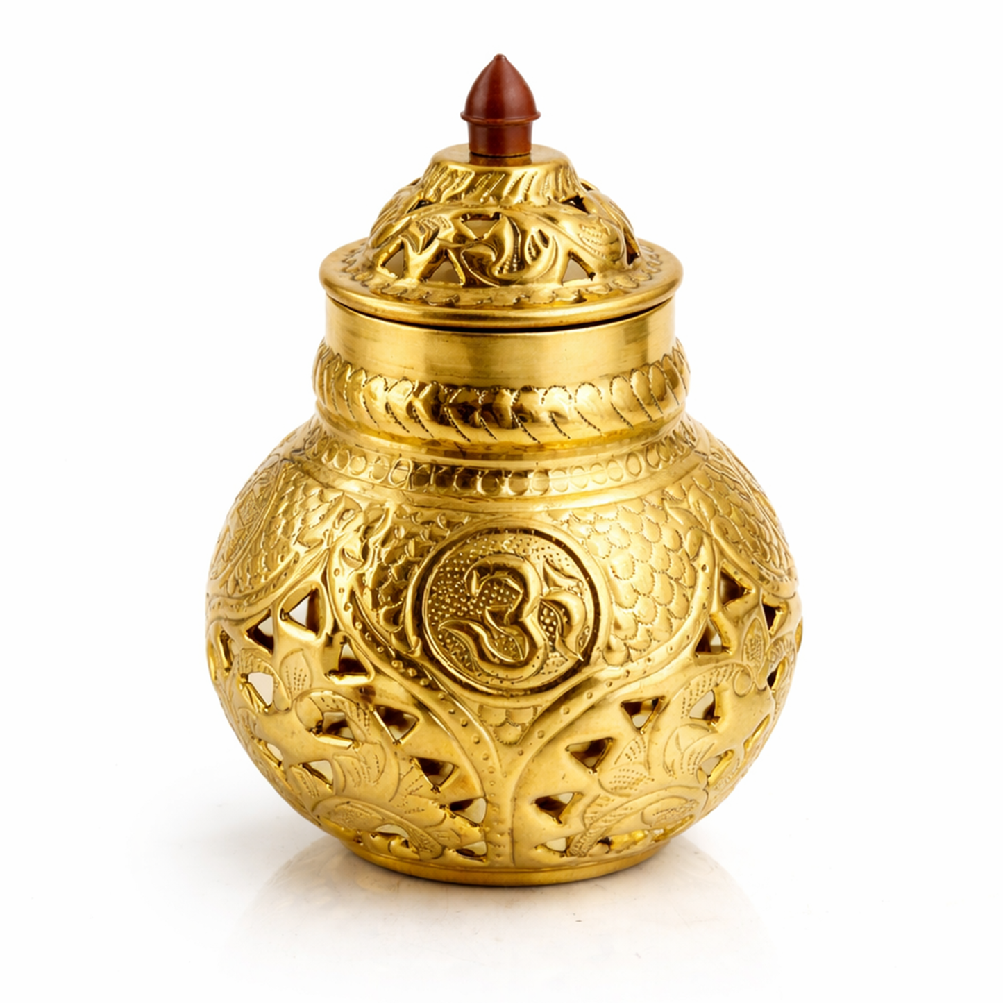 Traditional Brass Garba Deepam for Navratri Pooja-Weight: 580g