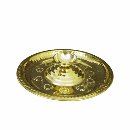 Brass Temple Diya - Size 10 (Pital Mandir Deepak)