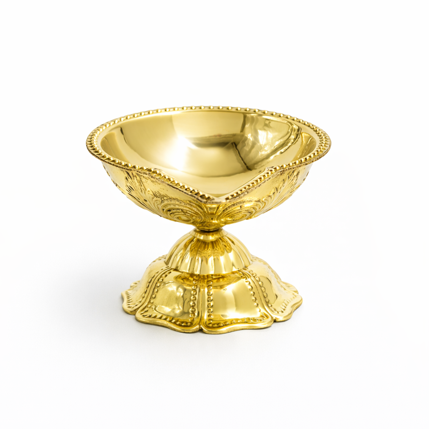 Brass Traditional Pooja Diya with Stan-Jwala Deep