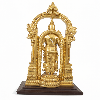 Resin Fiber Arch Murugar Gold - 9 inch (Mehrab Murugan Murti)