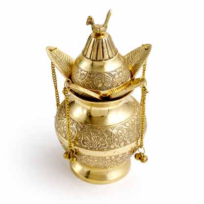Brass Mangal Kalash Lota with Coconut