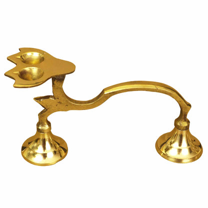 Karpoor Aarti Two Face Diya (0.200 gm) (Pital Kapoor Do Mukh Deepak)