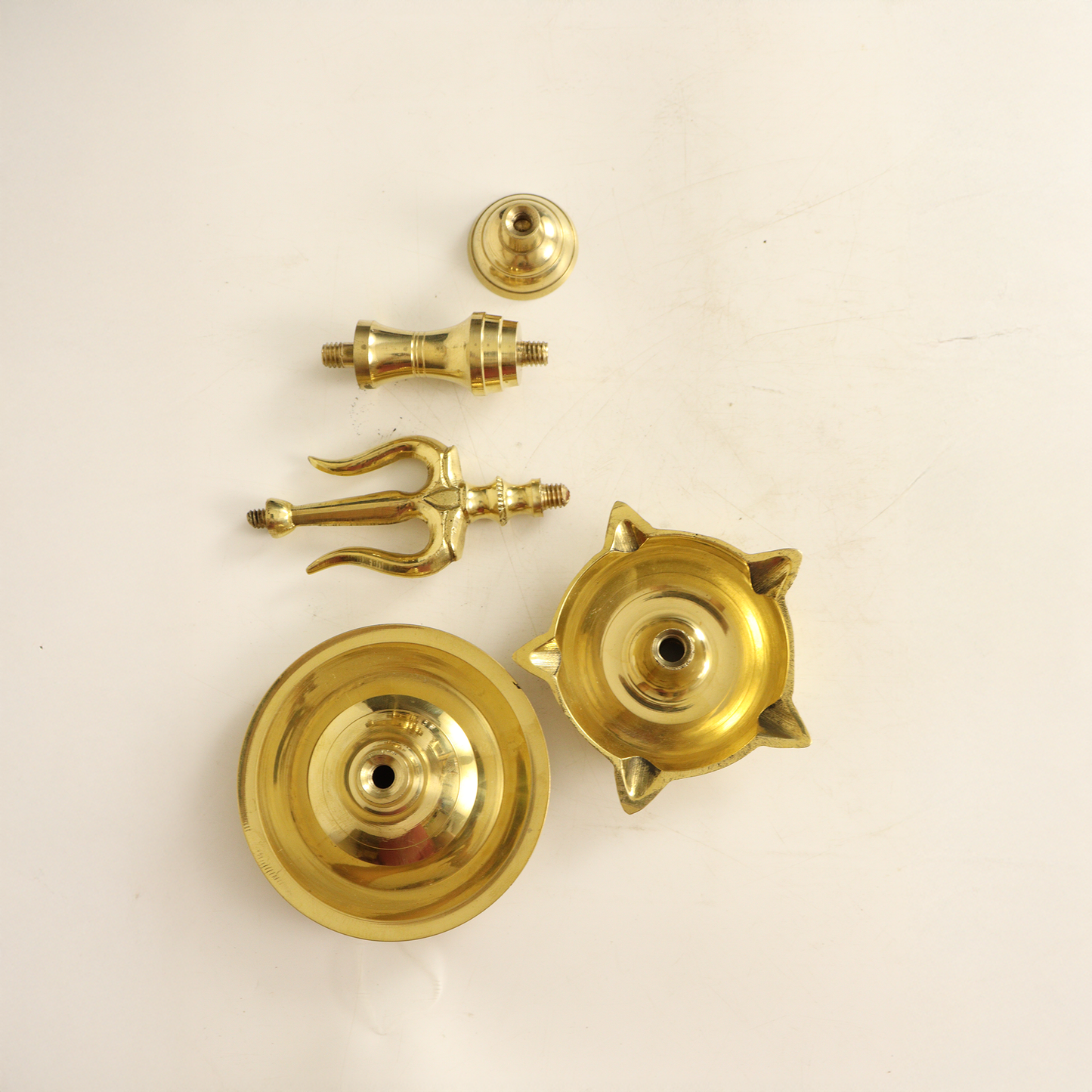 Brass Diya with Trishul