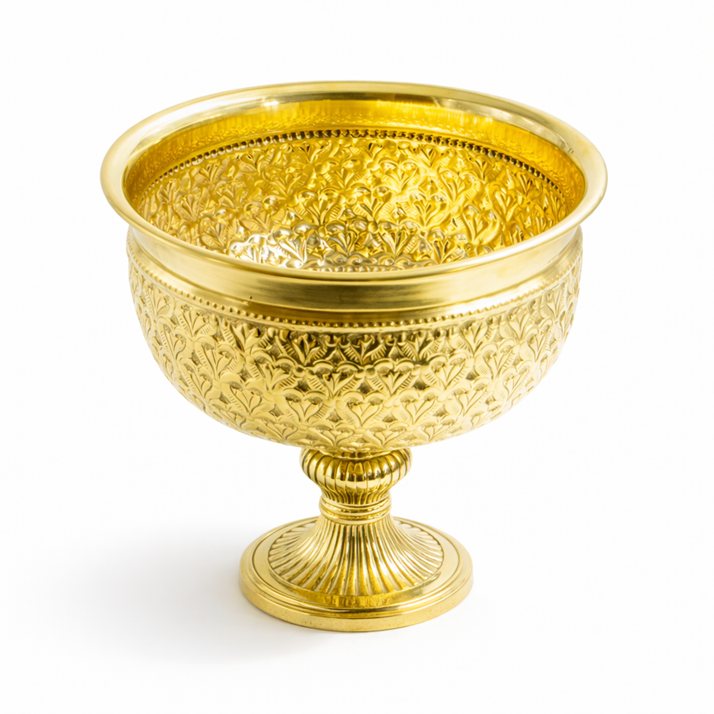 Brass Urli Bowl with Stand Planter for Decoration-Bowl Dana Size 8