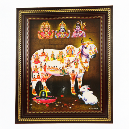 Plastic Gold God photo frame kamadenu