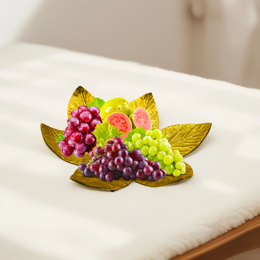 Brass Leaf Shape Fruit Bowl