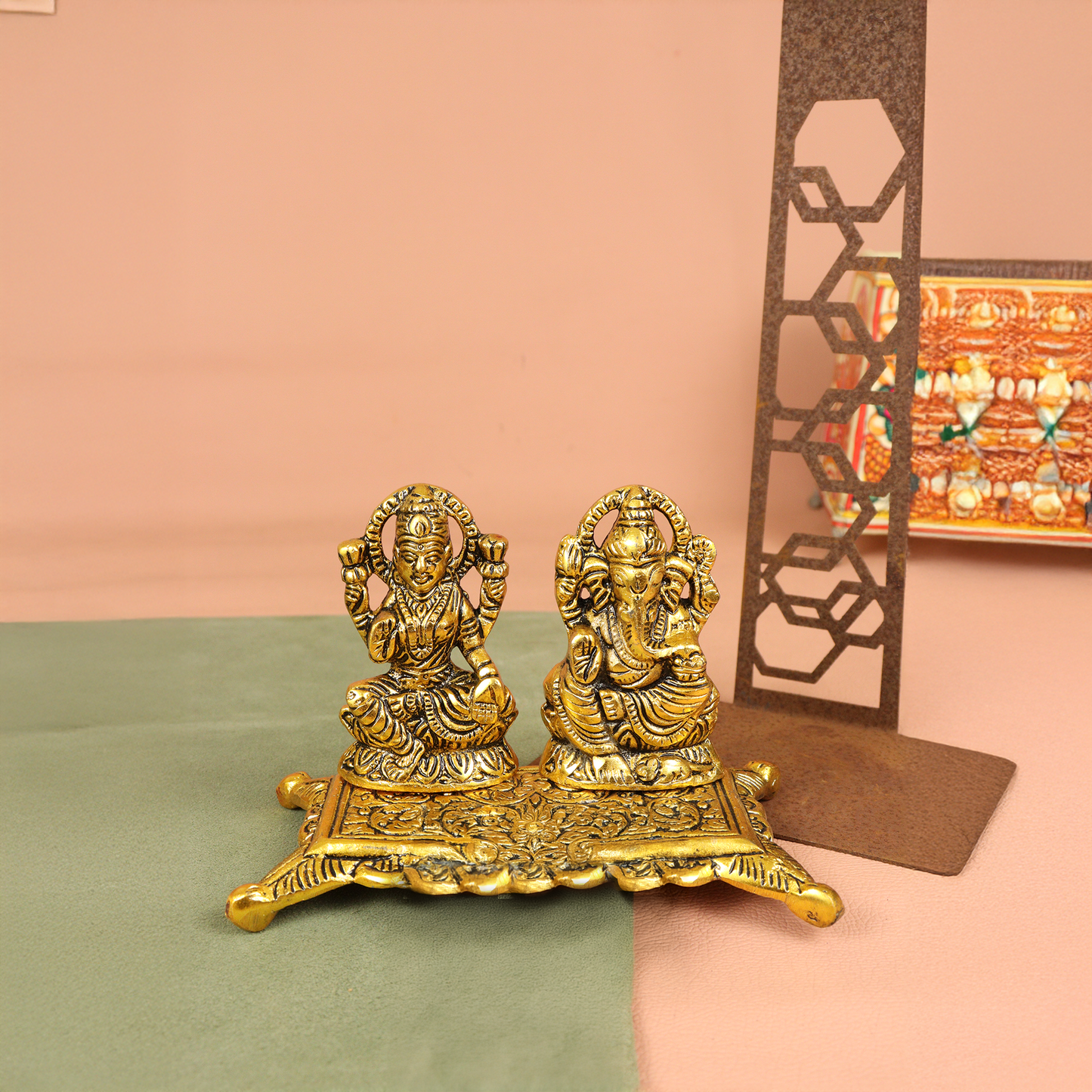 ऑक्सीकृत गणेश लक्ष्मी प्रतिमा