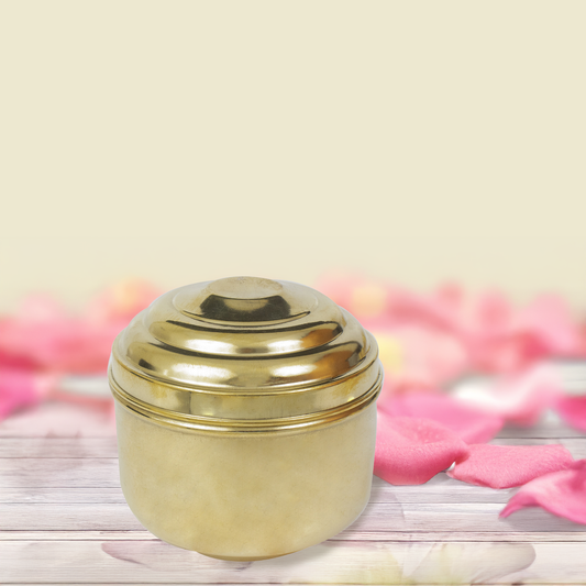 लंबा पीतल पूजा बॉक्स