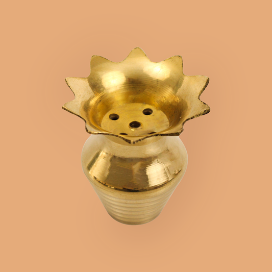 पीतल कलश अगरबत्ती स्टैंड