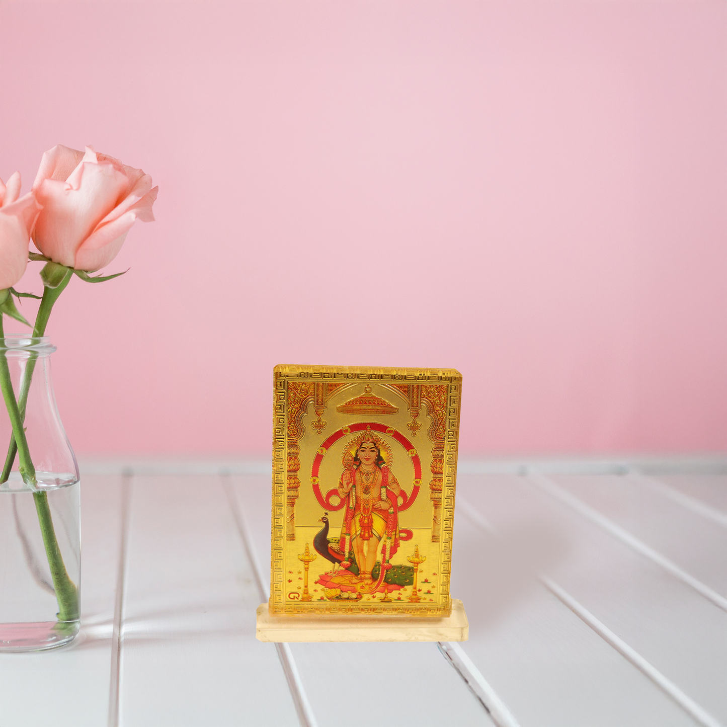Car dashboard gold metalic Om Muruga