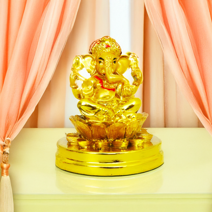 Resin Show Pieces Lotus Ganesh (Kamal Vinayak Showpiece)
