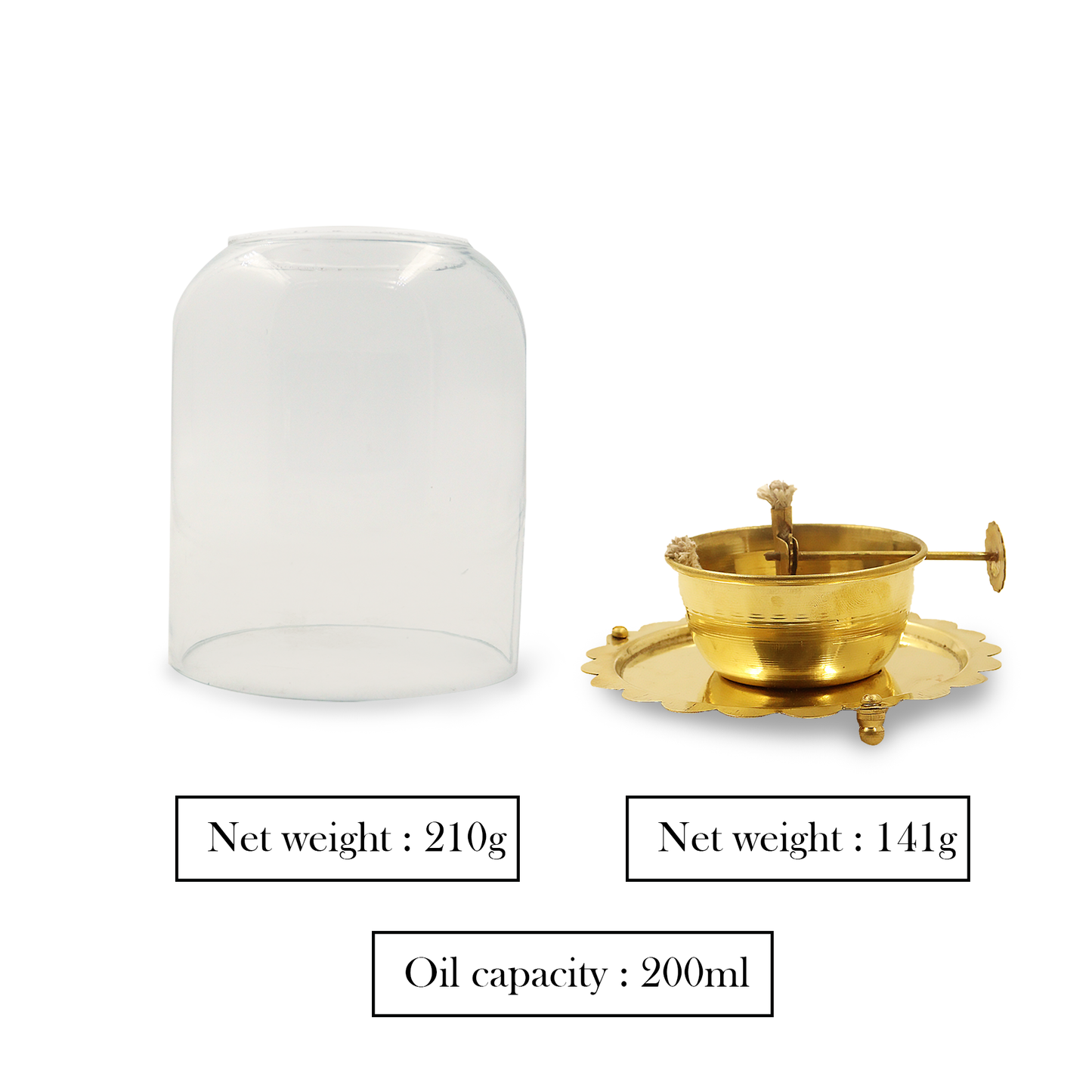 Akhand deep with glass no:3