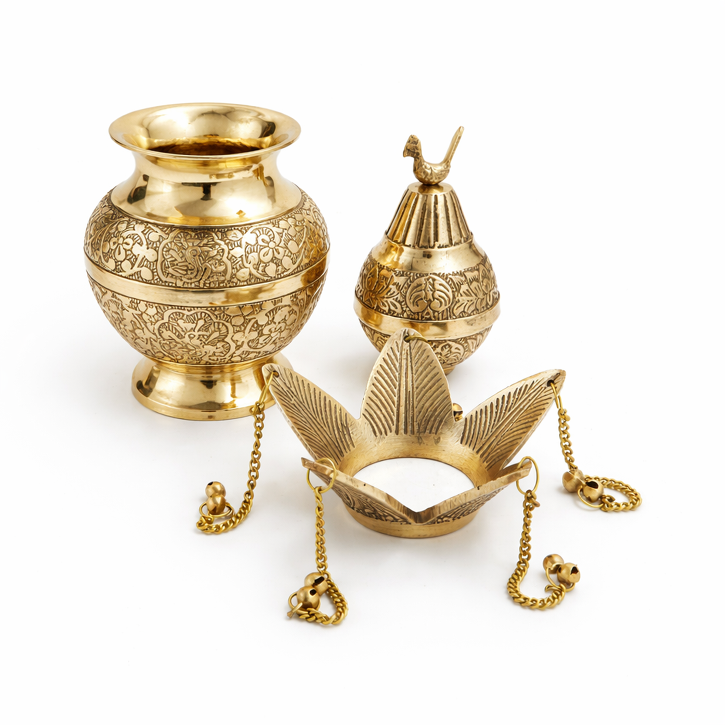 Brass Mangal Kalash Lota with Coconut