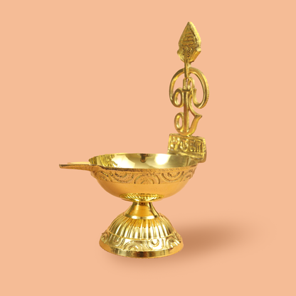 Brass OM vel Murugan Diya