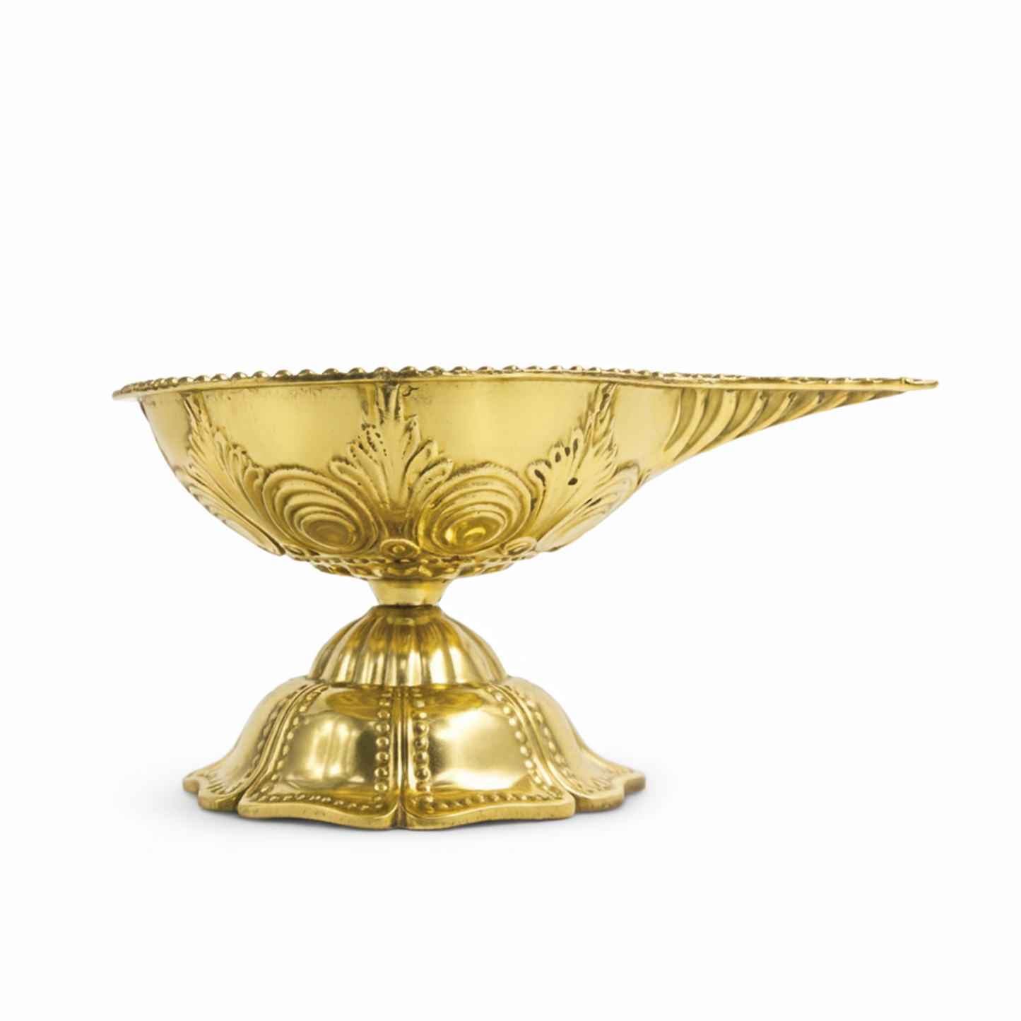 Brass Traditional Pooja Diya with Stan-Jwala Deep