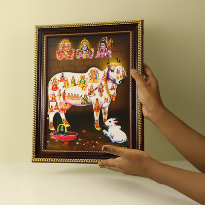 Plastic Gold God photo frame kamadenu