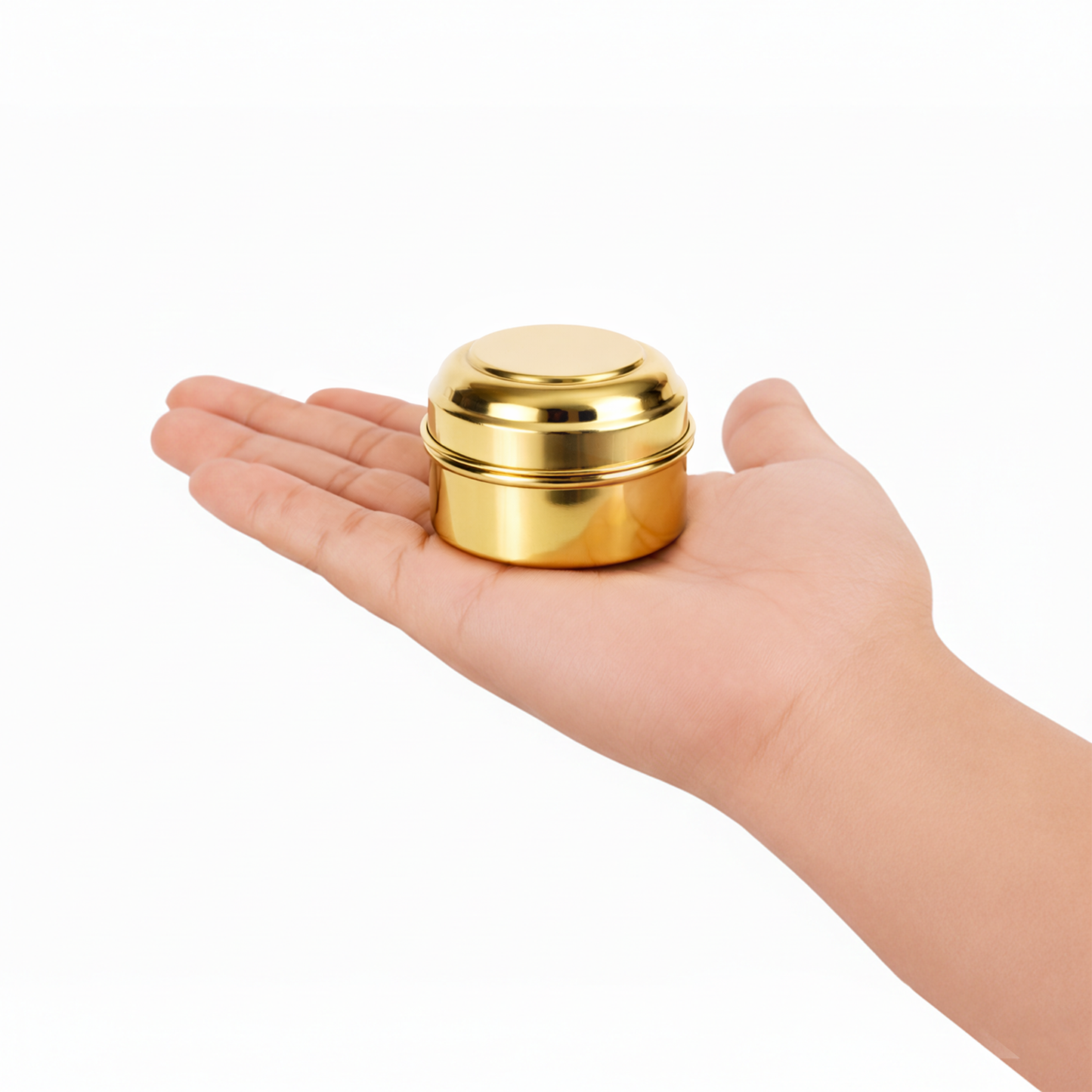 Brass Box Pooja-Dabbi Pack of 5 (Size 0)