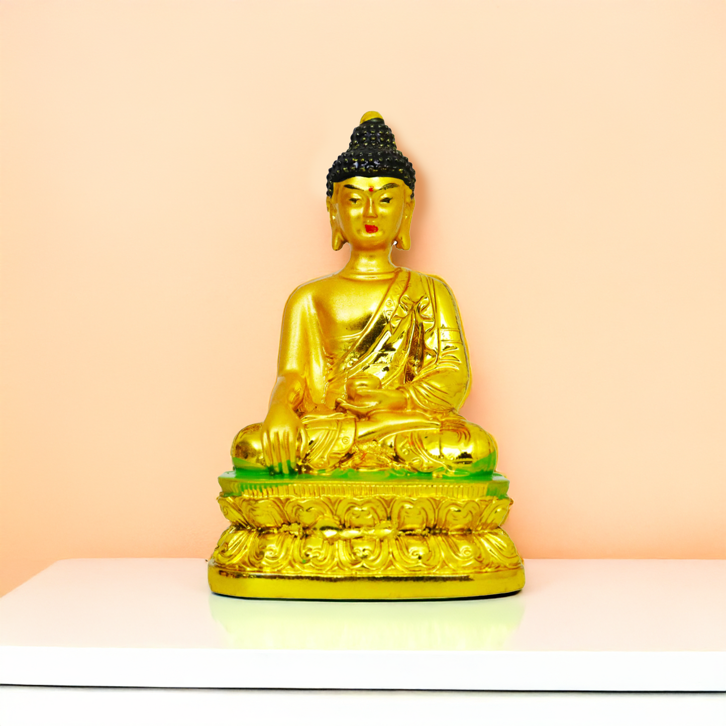 Resin Show Pieces Buddha Head Black (Buddha Shirsh Kala)