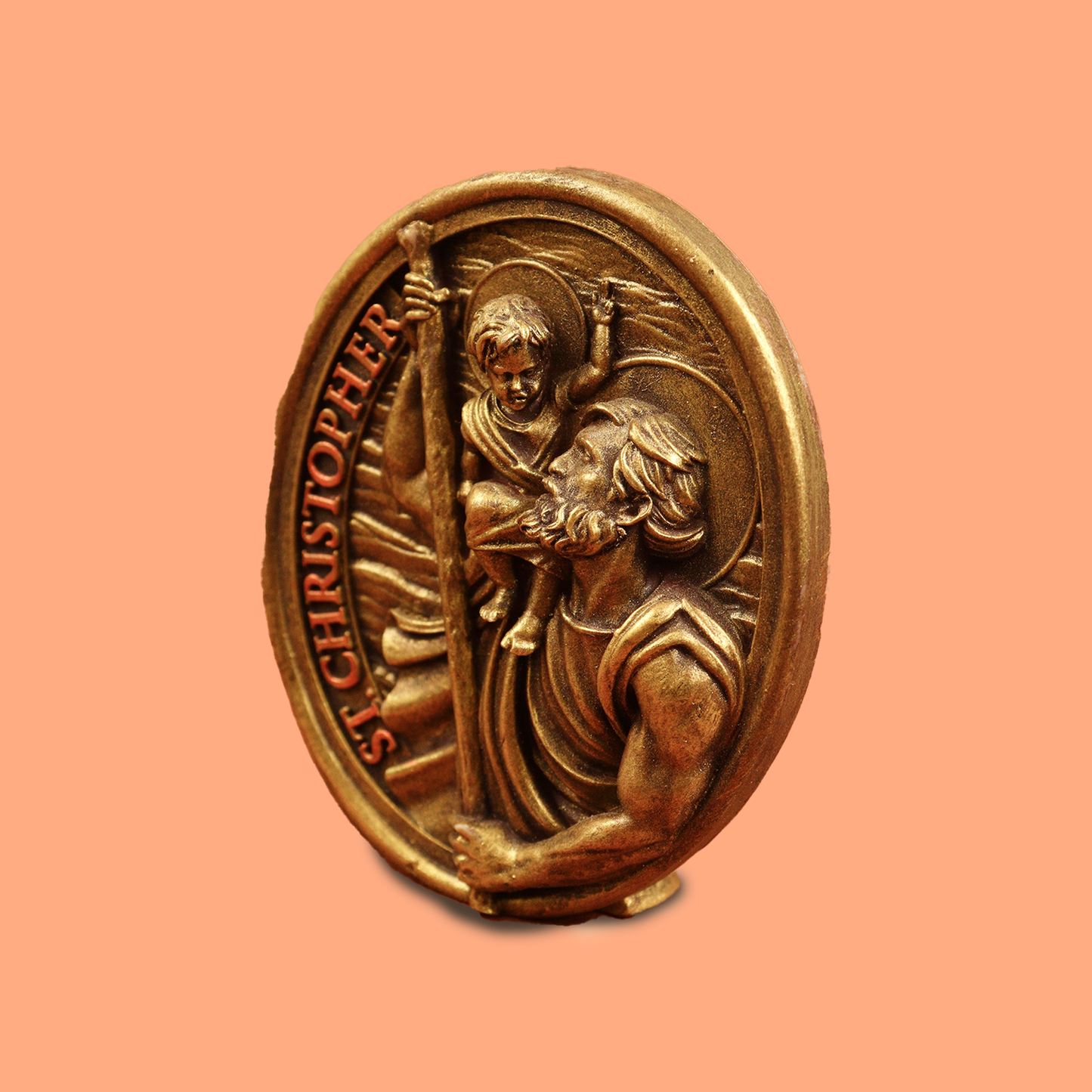 St.Christopher-Oval (Gold) (Sant Christopher Oval Sona)