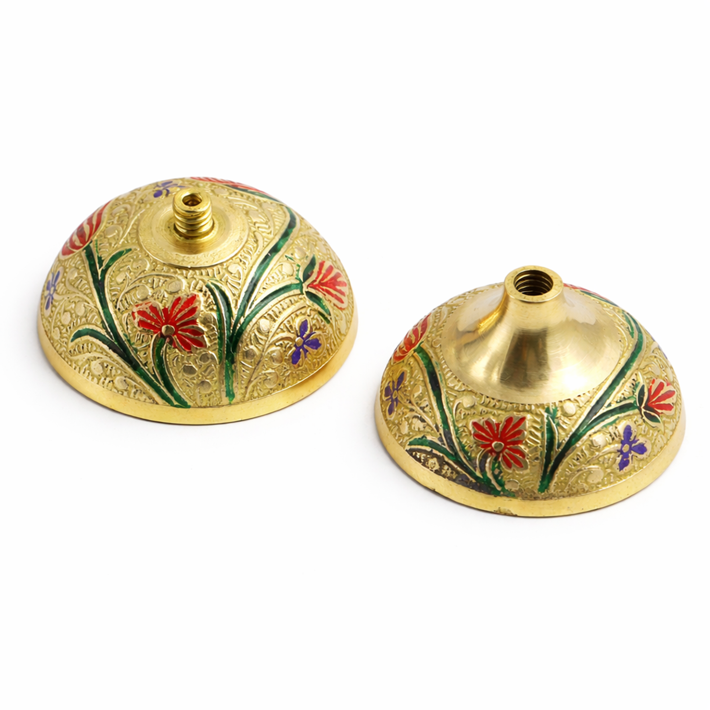 Brass Enamel Designed Diya Deepak Deepam-Deepak Diya(90g)