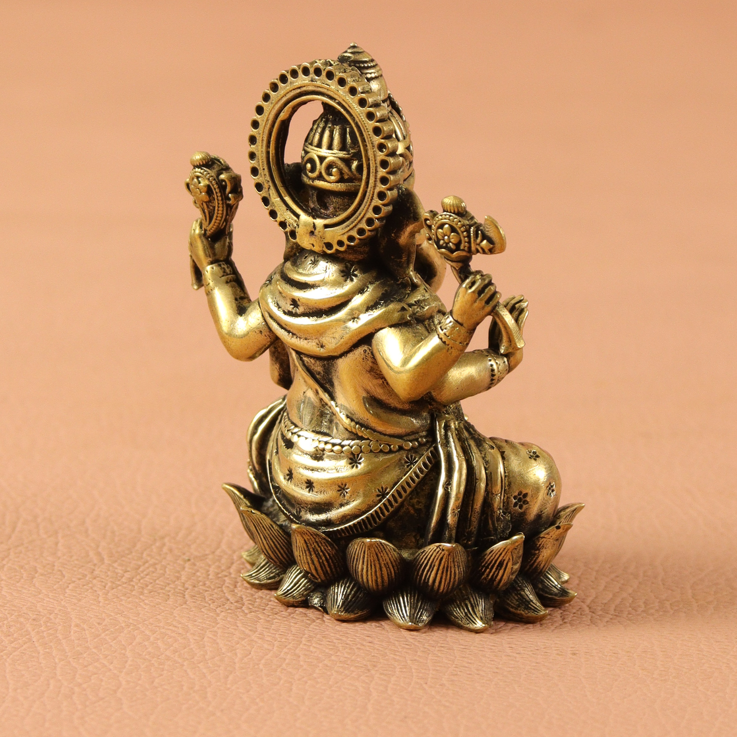 Brasss Lotus Ganesh Statue