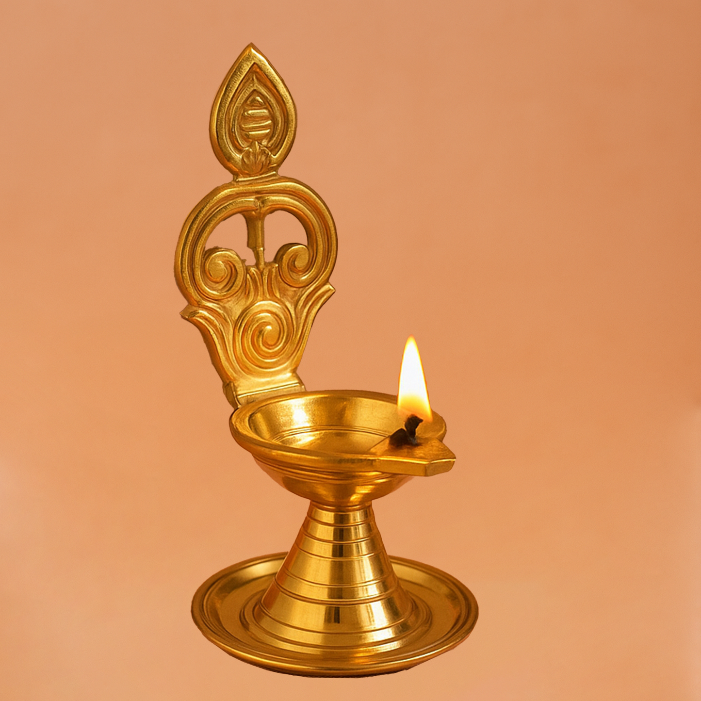 Brass Om Agal Vilaku (Pital Aum Wide Deepak)