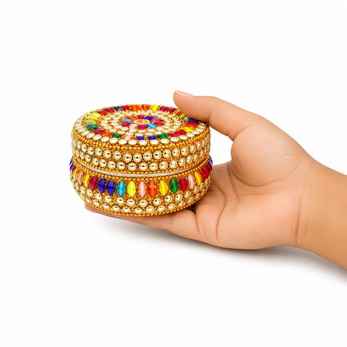 Multi color stone box size-6 (pack of 1)