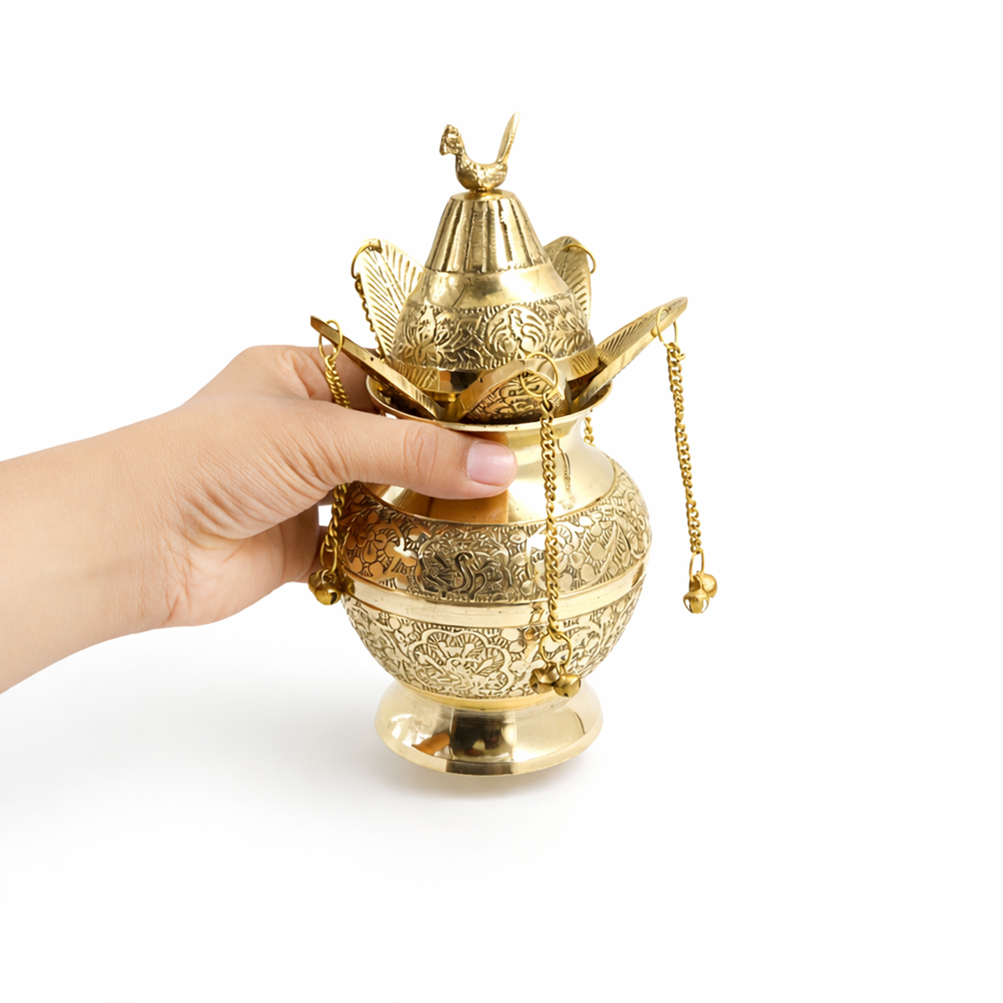 Brass Mangal Kalash Lota with Coconut