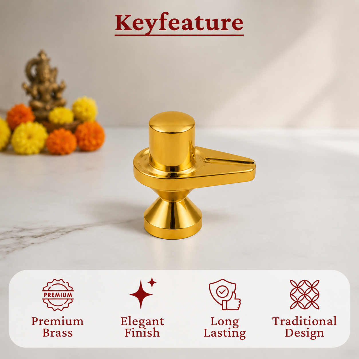Brass Premium Lingam idol
