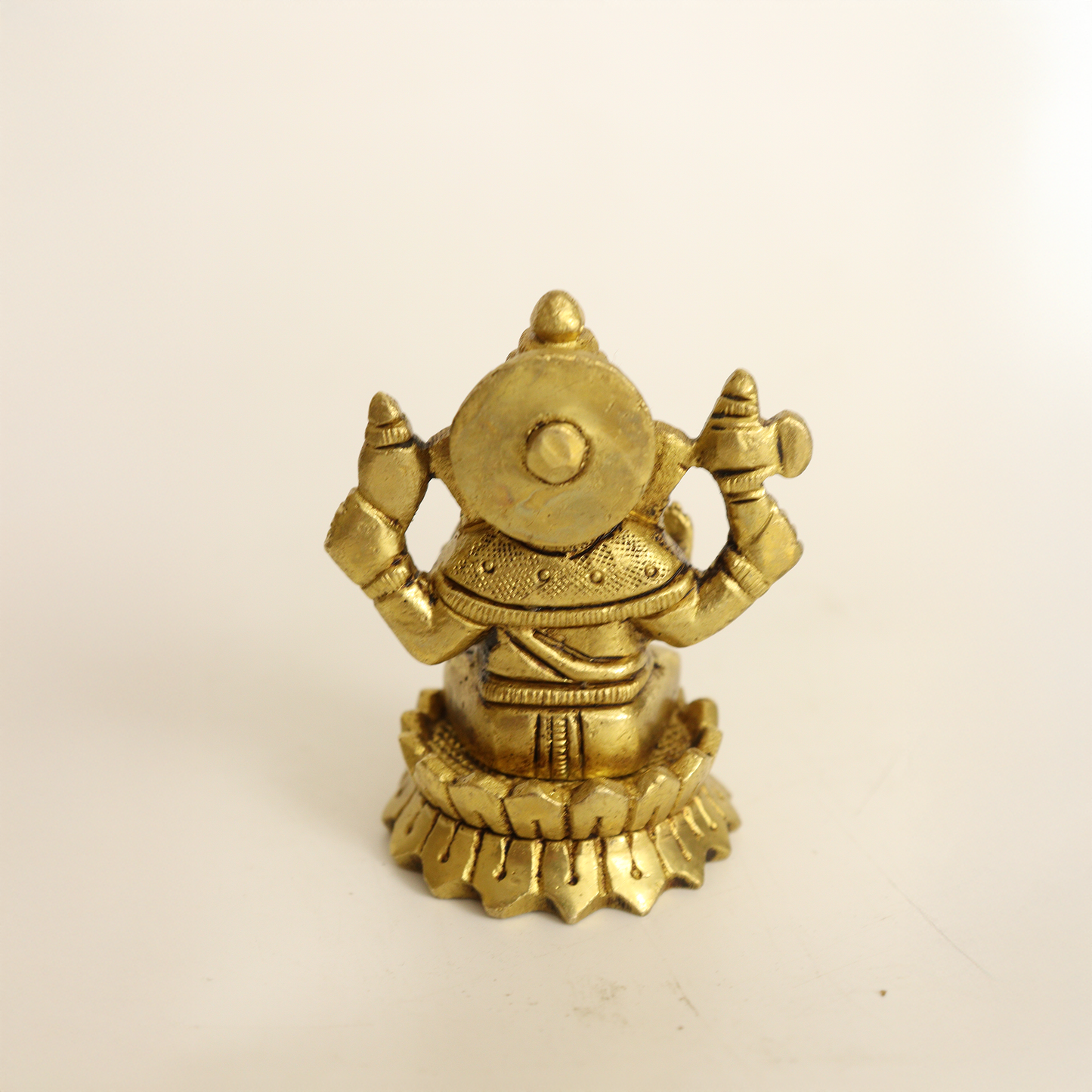 Brass Edamburi Ganesh Idol-[Weight: 216g]