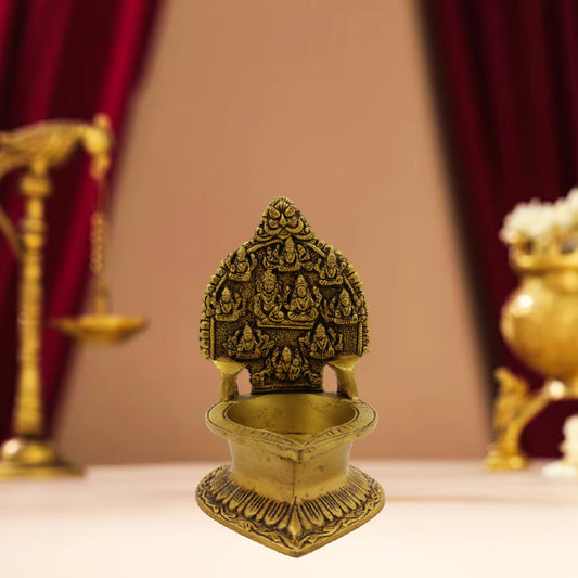 Antique Gajalakshmi Diya (Pital Prachin Gaj Laxmi Deepak)