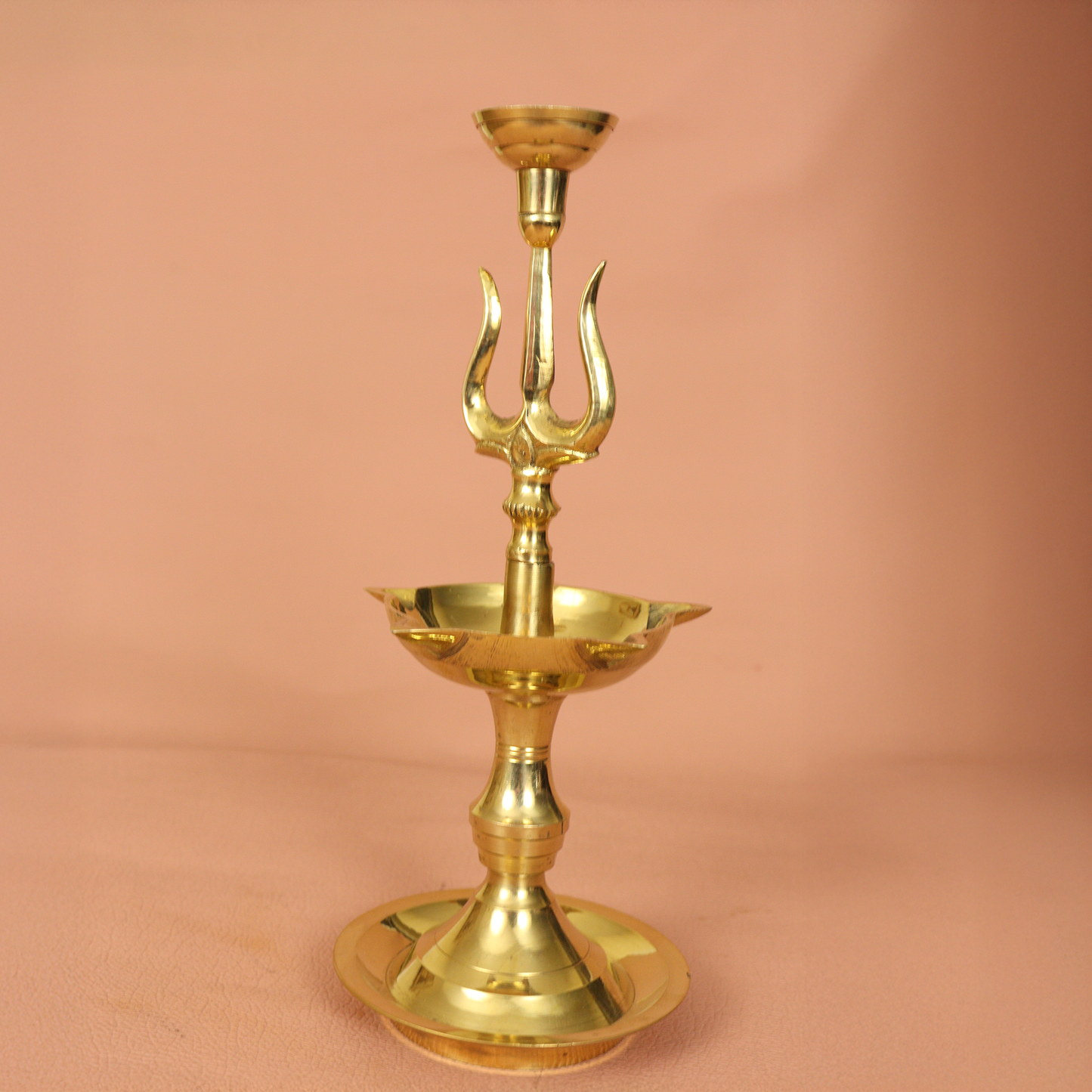 Brass Diya with Trishul
